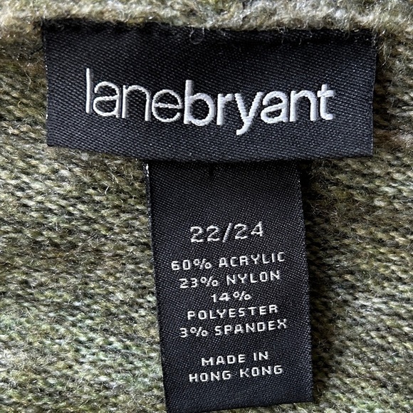 Lane Bryant Green Ombre Front Tie Ruffle Cardigan Sweater 22/24 - Picture 5 of 8